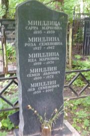 Миндлина Сарра Марковна, Москва, Востряковское кладбище
